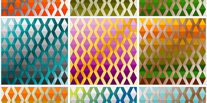 variación color patron sky with diamonds